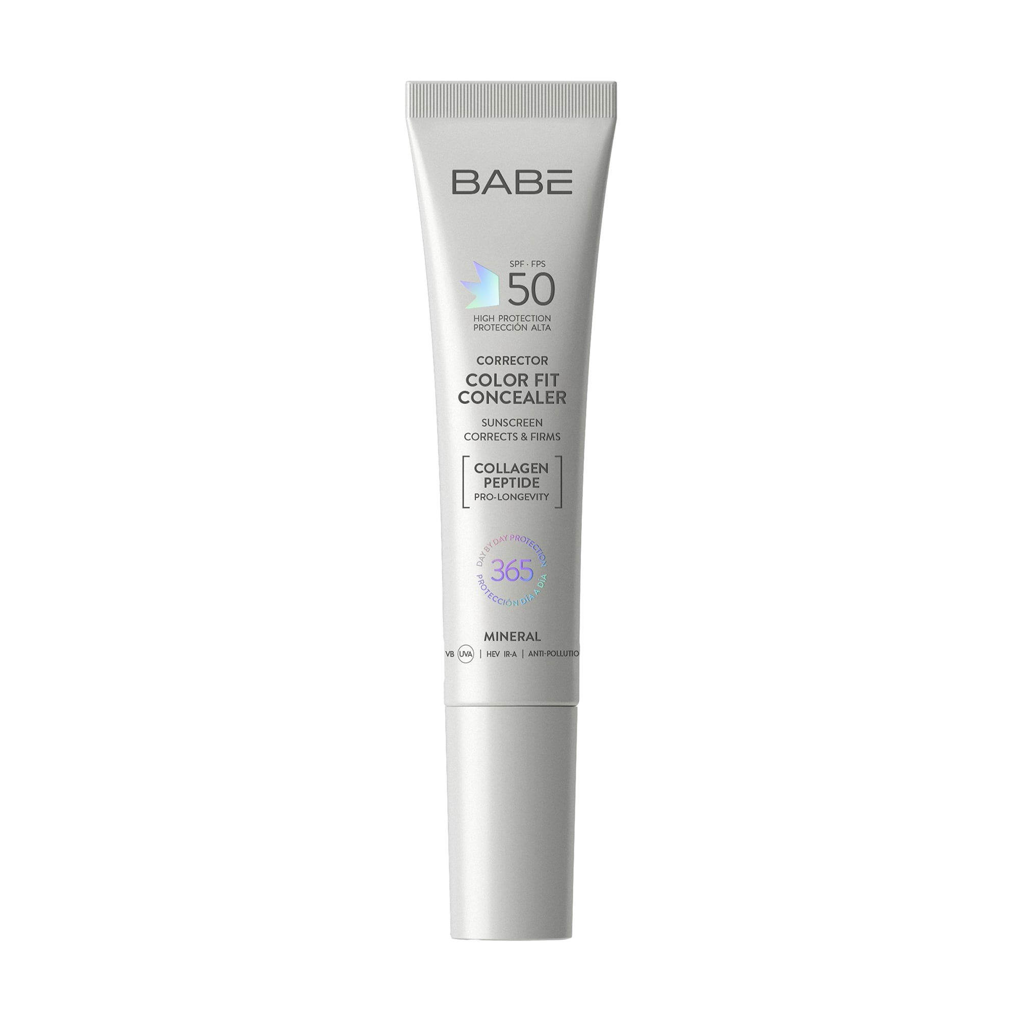 Консилер для шкіри навколо очей Babe Laboratorios Corrector Color Fit Concealer Suncreen SPF 50, 12 мл